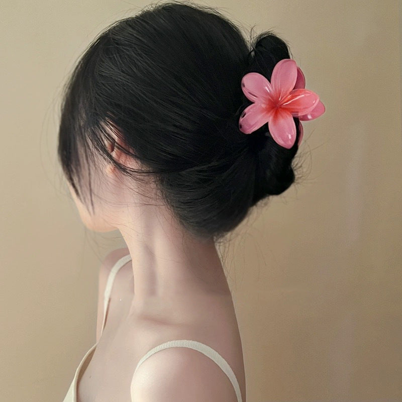 Wholesale Plumeria Gradient Shark Grab Clip